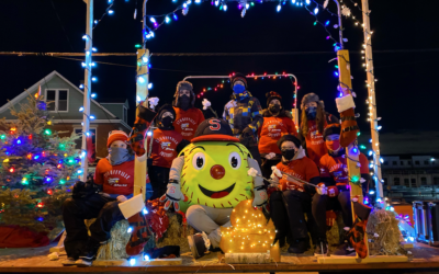 Softball Sam Gives Out Candy Canes at Stouffville Santa Claus Parade on Sat. Dec. 3