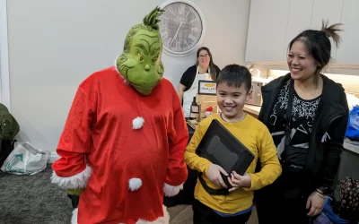 Santa, the Grinch, and Angels appear at the TTG Christmas Marketplace in Stouffville