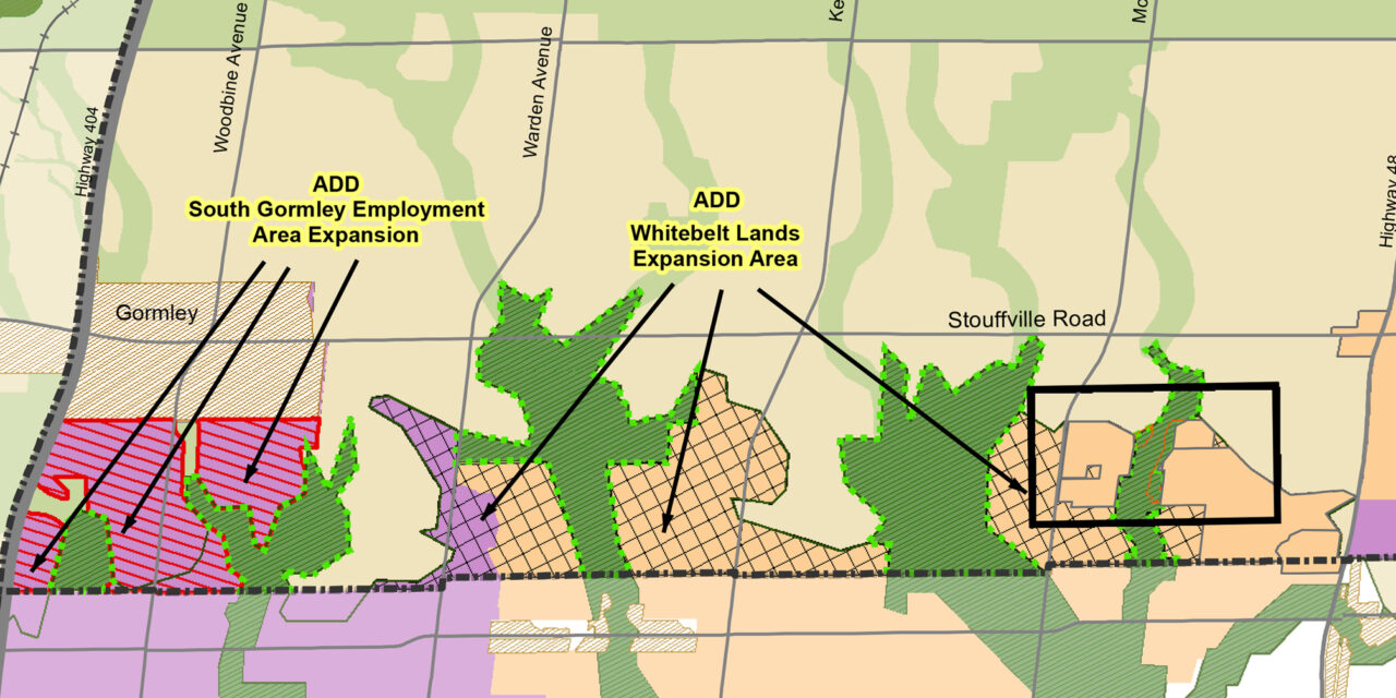Report Asks Province To Maintain Stouffville’s Whitebelt Urban Boundary Expansion