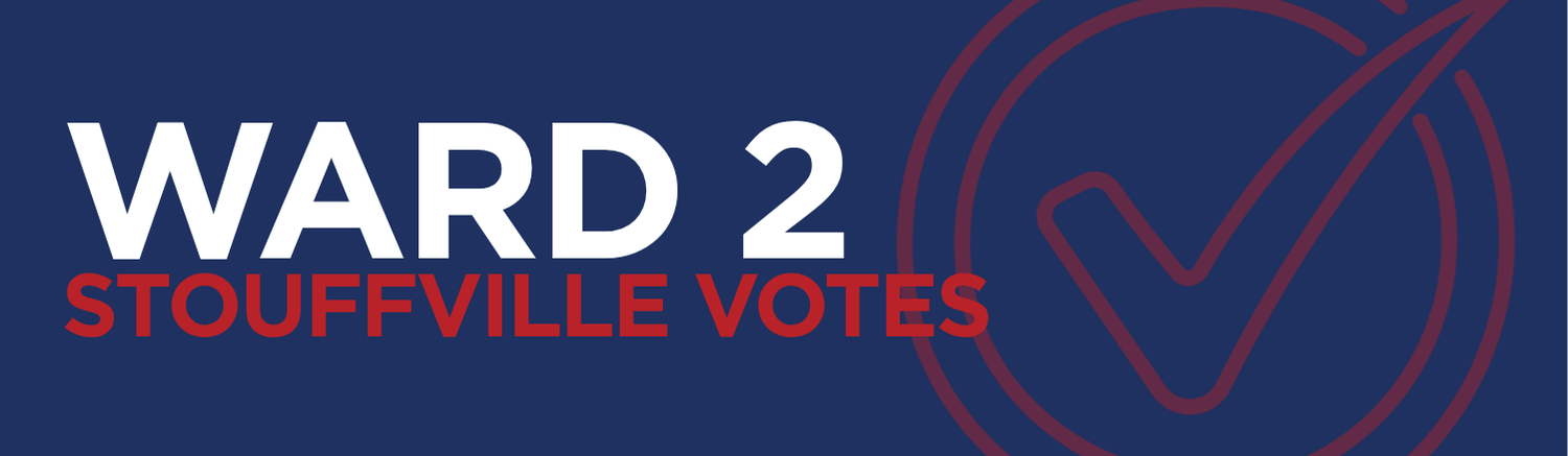 A text graphic that says "Ward 2" and "Stouffville Voters" with the Bullet Point News and 102.9 Whistle FM logo