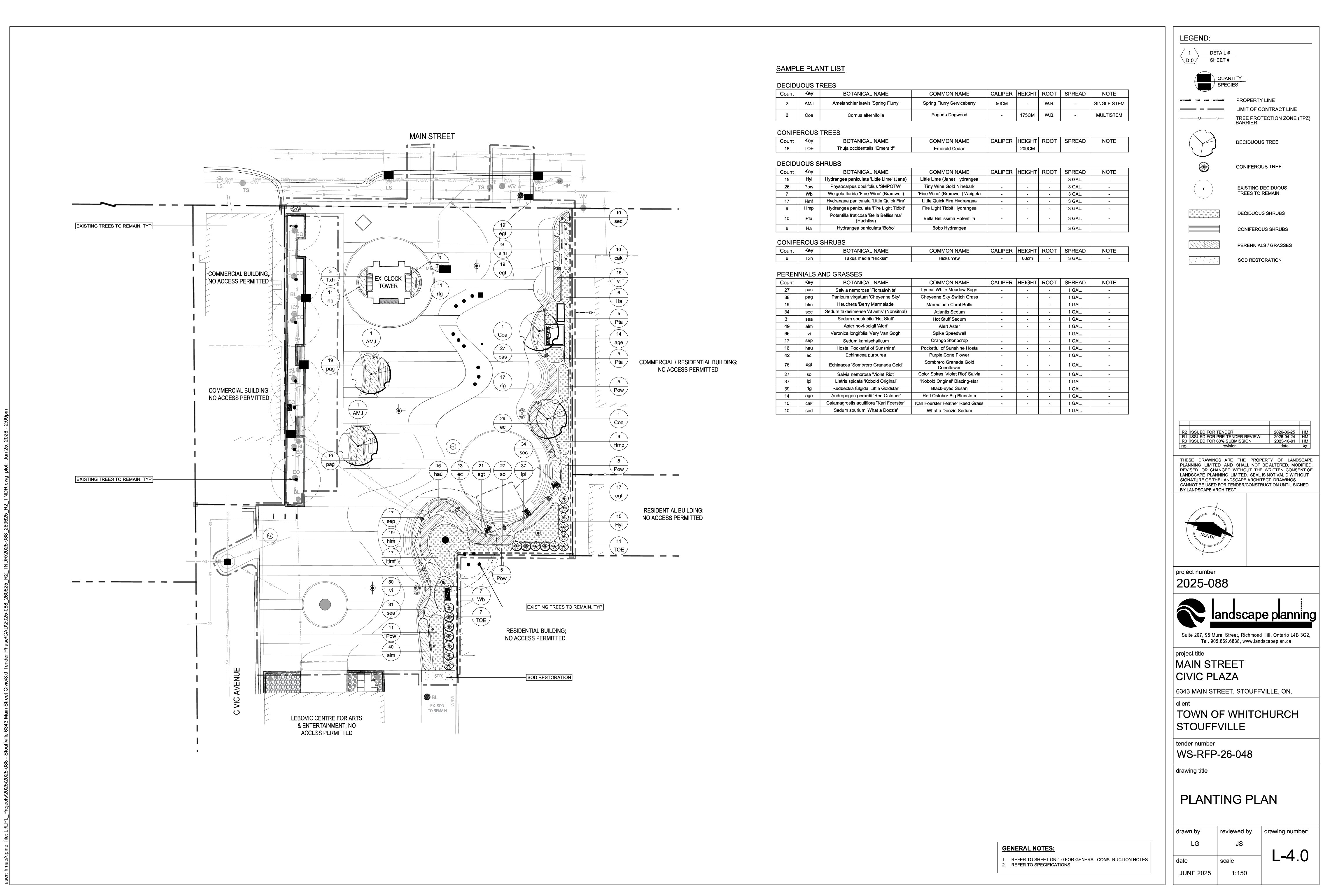 Civic Square Planting Plan